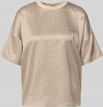 Joop T-Shirt aus Viskose-Elasthan-Mix Modell Tracy in Camel, Gr&ouml;&szlig;e 34
