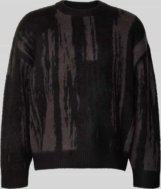 Jack & Jones Jack & Jones Strickpullover mit gerippten Abschlüssen Modell COVER in Black, Größe XXL