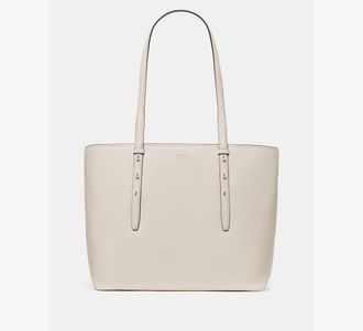Kate Spade New York Womens Do It All Tote Bag in Beige | Smooth Leather