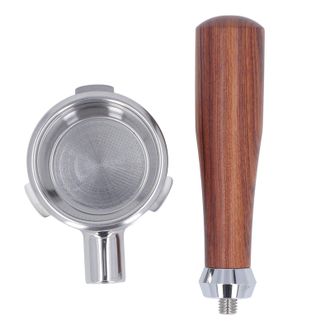 OEM Portafiltro Nude De 58 Mm Con Cesta Desmontable, Mango De Madera Y Tres Asas Para La Extracci&oacute;n Del Caf&eacute;