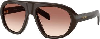 Prada Sunglasses, female, Brown, Size: 57 MM 0PR C05S