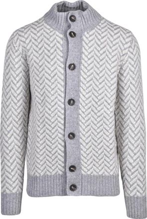 KANGRA Truien & Vesten, Heren, Grijs, L, Wol, Cardigan met knopen