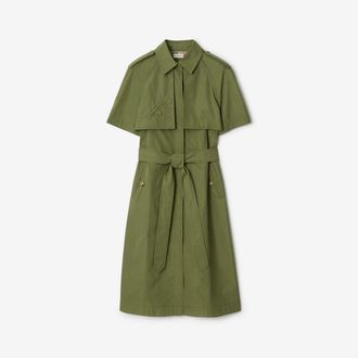 Burberry Cotton Poplin Trench Dress, Size: 02