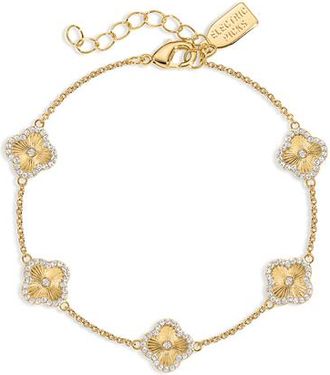 Electric Picks Mini Icon Clover Bracelet in Gold at Nordstrom