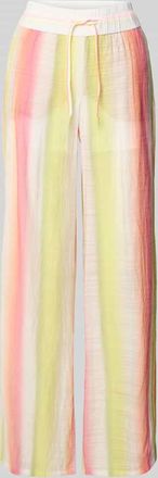 Marc Cain Wide Fit Stoffhose aus Viskose-Mix mit Tunnelzug in Pink, Gr&ouml;&szlig;e 34
