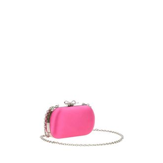 Self Portrait Clutches, female, Pink, Size: ONE SIZE Satin Clutch Bag