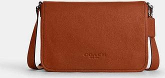 Coach Mens Colby Messenger Bag 32 in Brown | Leather