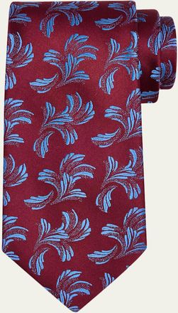 Charvet Mens Abstract Paisley Silk Tie