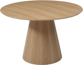 Vente-Unique Mesa redonda para 4 personas chapada en roble - Natural claro - ANTALIZA