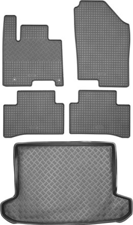 OEM Hyundai Tucson Iii Suv De 2018 (juego) - Alfombrillas De Goma Para Coche + Alfombrilla Para Maletero