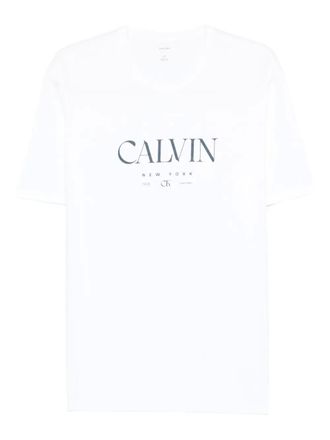 Calvin Klein logo-print T-shirt - men - Cotton - M - White