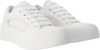 Alexander McQueen Alexander Mcqueen Womens Calfskin Leather Deck Sneaker (Authentic Pre-Loved)