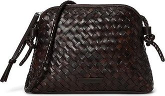 Loeffler Randall Mallory Woven Crossbody Cross Body Womens Handbags Chocolate, Leather
