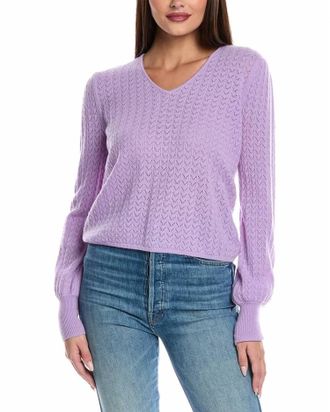 Isla Dion Vee Sweater In Lilac