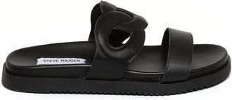 Steve Madden Myrtle Sandal BLACK LEATHER