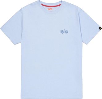 Alpha Industries T-Shirt ALPHA INDUSTRIES Signature Backprint T-Shirt, Herren, Gr. XXL, artic blau, Obermaterial: 100% Baumwolle, Shirts T-Shirt