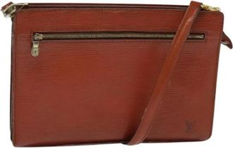 Louis Vuitton Tweedehands leren Louis Vuitton tassen - Dames - Vintage Schoudertas - Bruin - ONE Size - Leer - Vintage