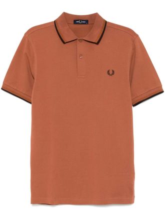 Fred Perry Poloshirt met gestreepte afwerking - Bruin