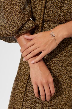 Valentino Garavani Bracelet With A Butterfly Charm, Womens, Gold