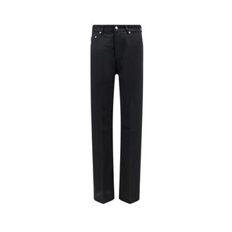 Rick Owens Heren, Broeken, Zwart, Maat: W32 Wol