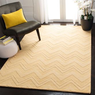 Safavieh Impressions Hand Made Area Rug, Gold Contemporary Style Non-Shedding