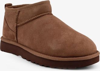 UGG Womens Ankle Boots Classic Ultra Mini Suede Brown