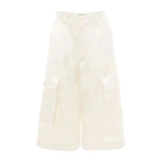 J.W.Anderson Dames, Korte broeken, Wit, Maat: 2XS Zijde