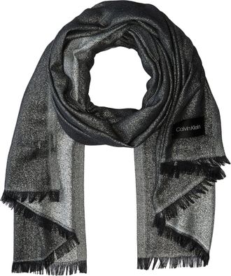 Calvin Klein Womens Lightweight Wrap Scarf Pashmina Shawl, Grey, One Size