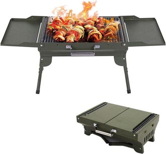 OEM Parrilla De Carb&oacute;n Para Barbacoa, Port&aacute;til, Ahumador, Plegable, De Acero Inoxidable, Para Camping, Peque&ntilde;a Barbacoa Para Picnic Al Aire Libre, Ideal P