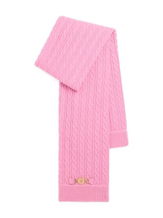 Patou cable knit scarf - Pink