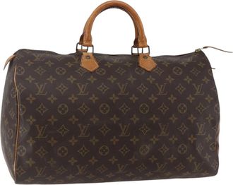 Louis Vuitton Speedy Bandouliere Bag Monogram Canvas Brown Canvas Handbag (Pre-Owned)