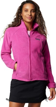 Columbia Womens Benton Springs Full Zip Fleece Jacket, Fuchsia, XXL