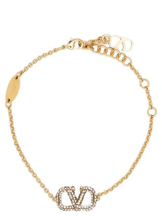 Valentino Garavani Golden VLogo Signature Bracelet