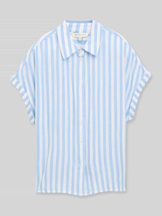 Tom Tailor Regular Fit Bluse aus reiner Viskose in Hellblau, Gr&ouml;&szlig;e 34