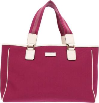 Gucci Pre-owned Canvas Tote Bag - Dames - Vintage Shopper - Roze - ONE Size - Vintage