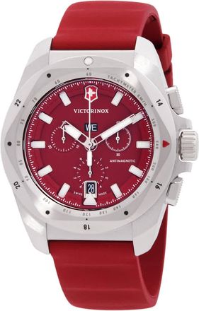 Victorinox by Swiss Army I.N.O.X. Chronograph Quartz Red Dial Mens Watch 241986