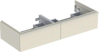 Keramag Geberit Icon Mueble Bajo Lavabo Para Lavabo Doble, 2 Cajones