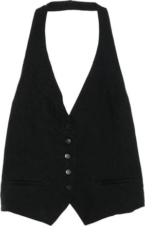 Alysi Gilet con scollo allamericana - Nero