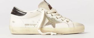 Golden Goose Sneakers Super-Star in pelle e suede con logo di strass