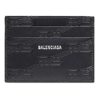 Balenciaga Embossed Monogram Card Case Box Black 717763210JS1000