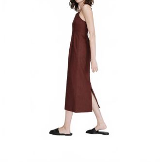 Grace & Mila Vernays Midi Dress In Chocolate