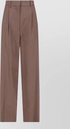 Lardini tailored trousers straight cut belt loops pleats