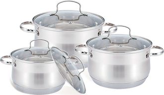Maestro Mr-3512-6l Juego De Ollas De 6 Piezas (2,9 L, 5,1 L, 6,5 L)