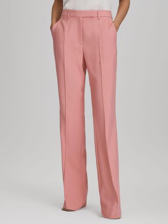 Reiss Pink Flared Suit Trousers, 12R