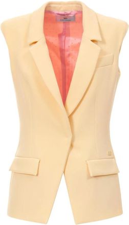 Chiara Ferragni Jacket - Dames - Gillet - Beige - 2XS - Kostuums