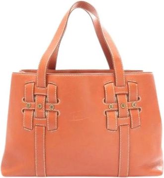 Celine Pre-owned Macadam Leren Tote Tas - Dames - Vintage Handtas - Bruin - ONE Size - Leer - Vintage