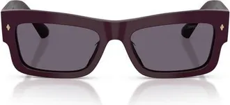 Jimmy Choo London 53mm Rectangular Sunglasses in Prune/violet at Nordstrom