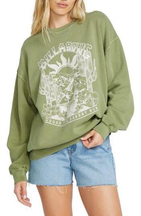 Billabong Oversize Ride in Crew Fleece Sweatshirt in Avocado at Nordstrom Rack, Size Small
