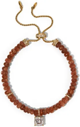 Nadri Beads of Paradise Slider Bracelet in Gold/Orange at Nordstrom