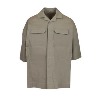 Rick Owens Shirts - male - Rick Owens - Short Sleeve Shirts - Green - L - Shirts